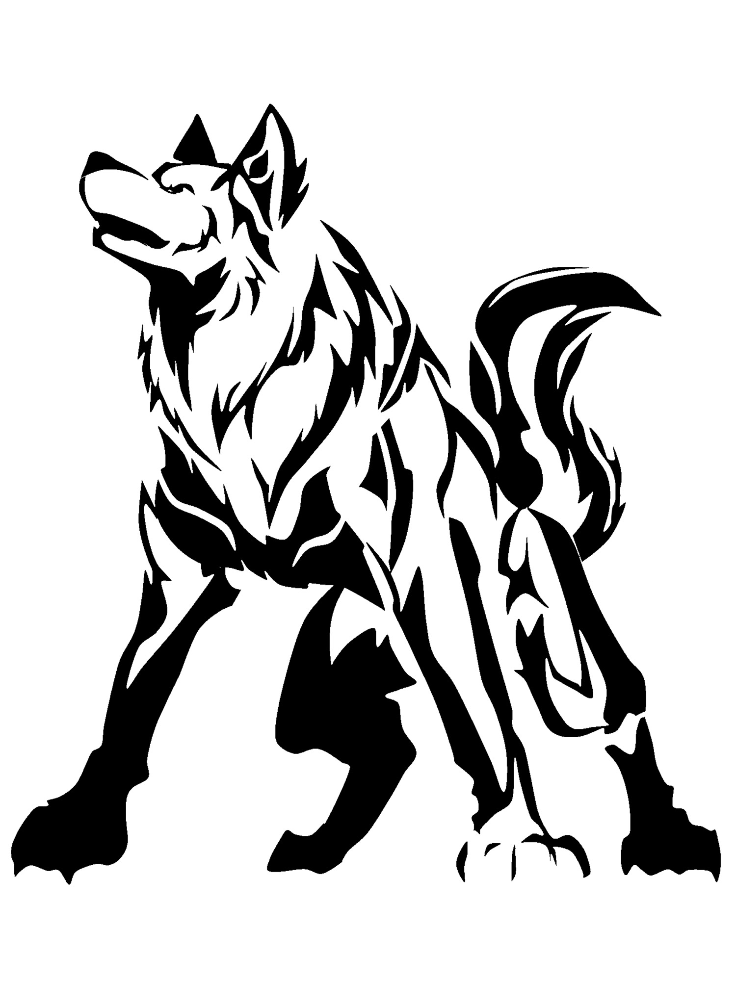 Free Printable Wolf Stencils