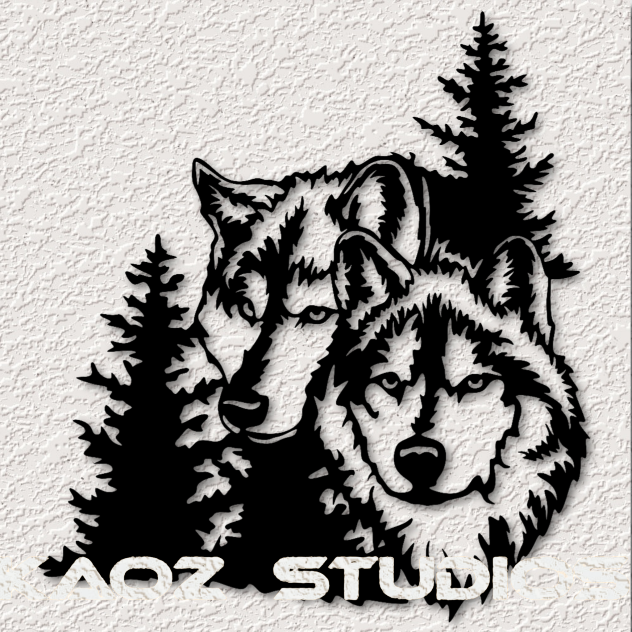  Wolf Wall Art Wolves Wall Decor Animal 2d Art STL File For Cults