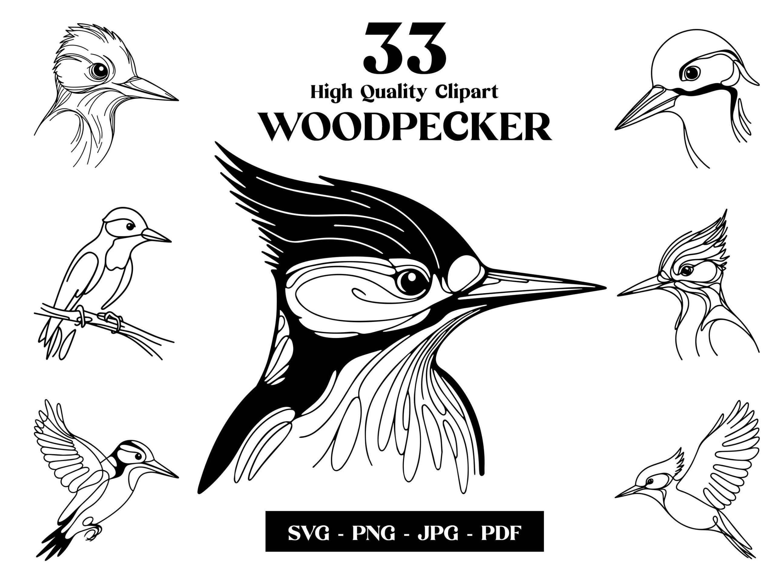 Free Printable Woodpecker Stencil